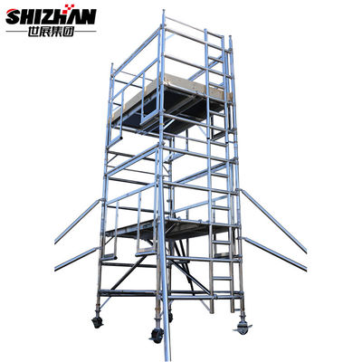 H Frame Aluminium Mobile Scaffolding Tower Easy Install 6m 7m 8m 10m 12m Movable