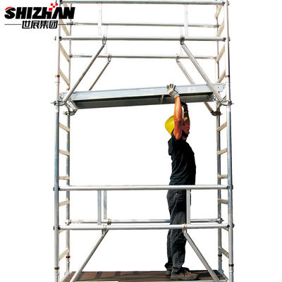 H Frame Aluminium Mobile Scaffolding Tower Easy Install 6m 7m 8m 10m 12m Movable