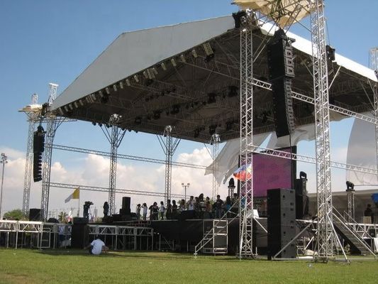 Outdoor Easy Assembly 	Aluminium Lighting Truss Portable Event Square Led lightweight lighting truss
