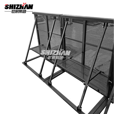 6061-T6 Black Concert Crowd Control Barrier With 2mm Mesh Thickness