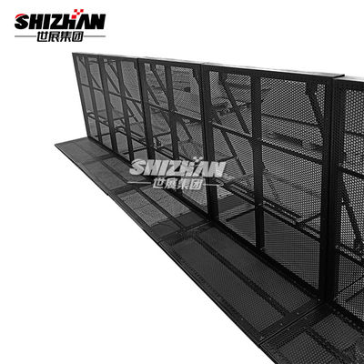 6061-T6 Black Concert Crowd Control Barrier With 2mm Mesh Thickness