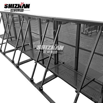 6061-T6 Black Concert Crowd Control Barrier With 2mm Mesh Thickness