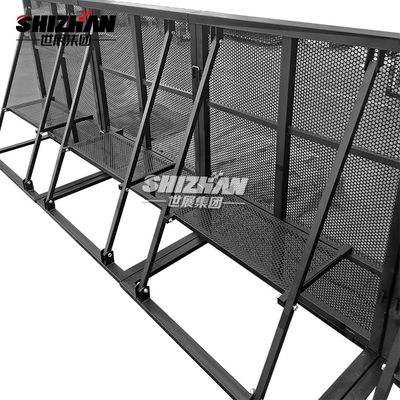 6061-T6 Black Concert Crowd Control Barrier With 2mm Mesh Thickness