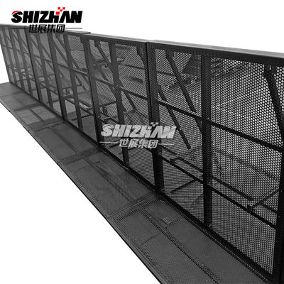 6061-T6 Black Concert Crowd Control Barrier With 2mm Mesh Thickness