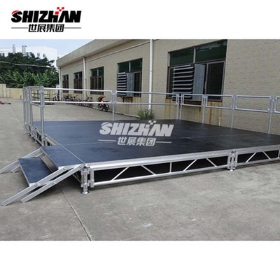 Outdoor Lightweight Aluminum Stage Platforms with Load bearing Safety 1.22x1.22m 11m