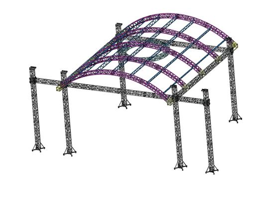 Aluminum Spigot Truss for Stage Events 500kg Load Capacity