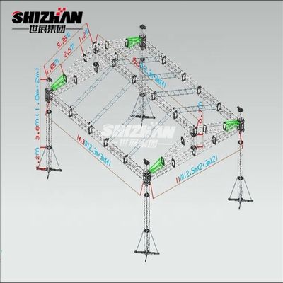 Outdoor Easy Assembly 	Aluminium Lighting Truss Portable Event Square Led lightweight lighting truss