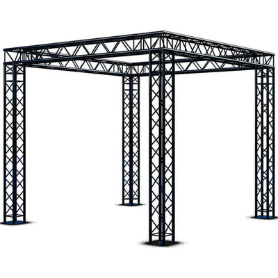Round Concert Box Aluminum Lighting Truss Music Assembly Black